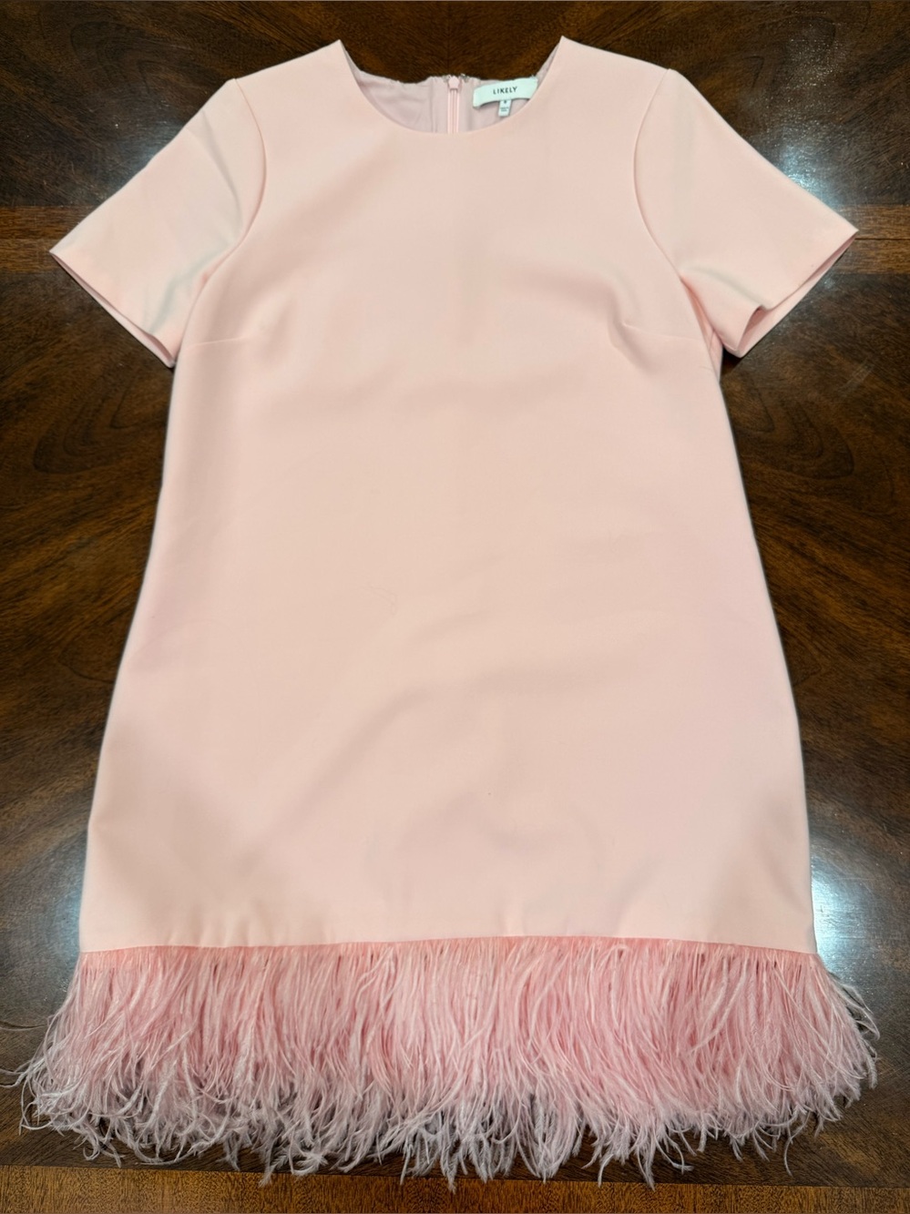 LIKELY PINK MARULLO DRESS with
Ostrich Feathers